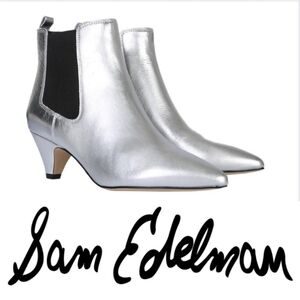 Sam Edelman KATT Metallic Leather Anckle Boots